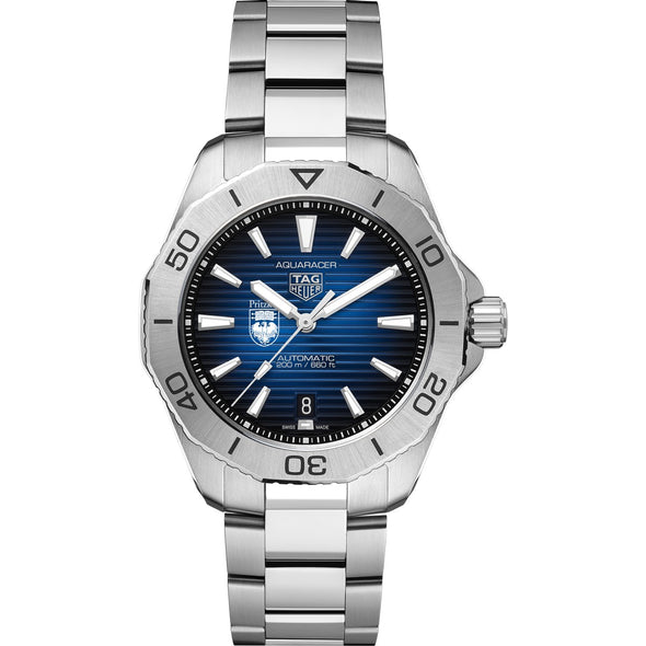 Pritzker School of Medicine Men&#39;s TAG Heuer Steel Automatic Aquaracer with Blue Sunray Dial Shot #2