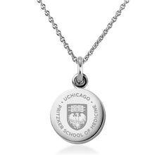 Pritzker School of Medicine Necklace with Charm in Sterling Silver Shot #1