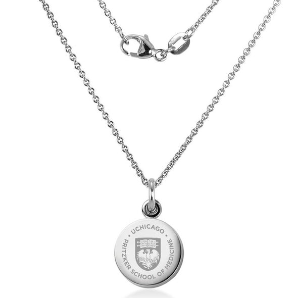 Pritzker School of Medicine Necklace with Charm in Sterling Silver Shot #2