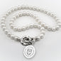 Pritzker School of Medicine Pearl Necklace with Sterling Silver Charm Shot #1