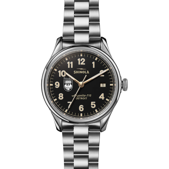 Pritzker School of Medicine Shinola Watch, The Vinton 38 mm Black Dial Shot #2