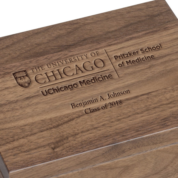 Pritzker School of Medicine Solid Walnut Desk Box Shot #2