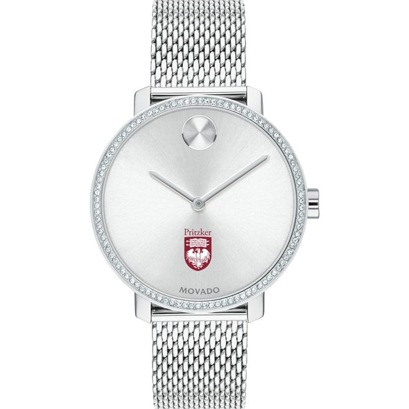 Pritzker School of Medicine Women&#39;s Movado Bold with Crystal Bezel &amp; Mesh Bracelet Shot #2