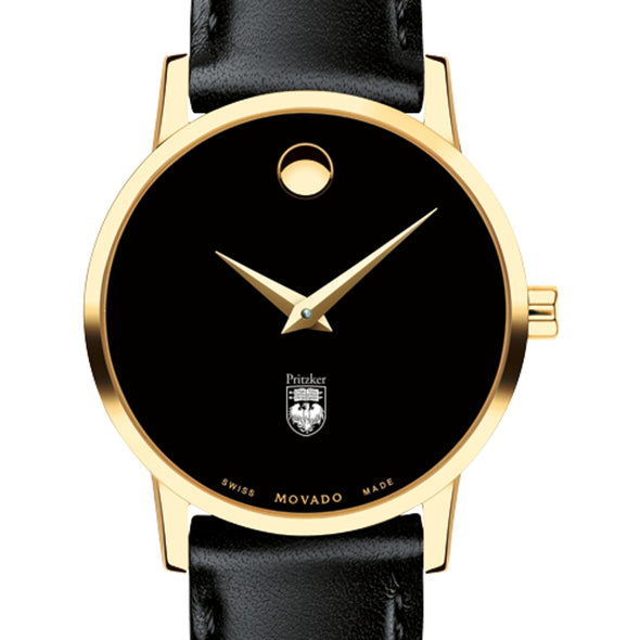 Pritzker School of Medicine Women&#39;s Movado Gold Museum Classic Leather Shot #1