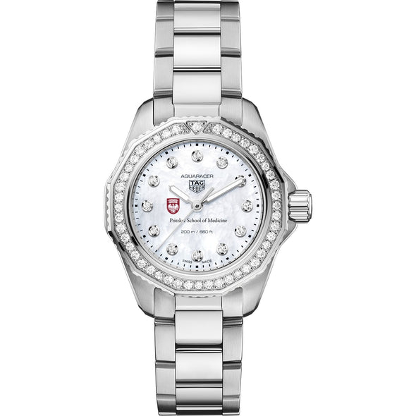 Pritzker School of Medicine Women&#39;s TAG Heuer Steel Aquaracer with Diamond Dial &amp; Bezel Shot #2