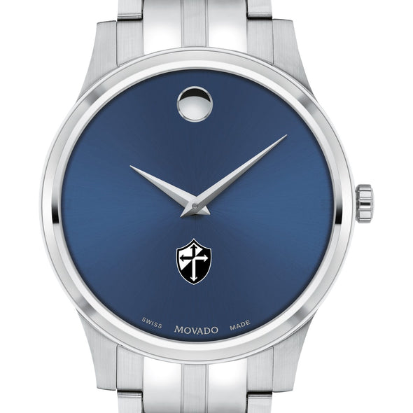 Providence Men&#39;s Movado Collection Stainless Steel Watch with Blue Dial Shot #1