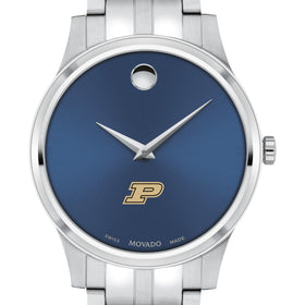 Purdue Men&#39;s Movado Collection Stainless Steel Watch with Blue Dial Shot #1