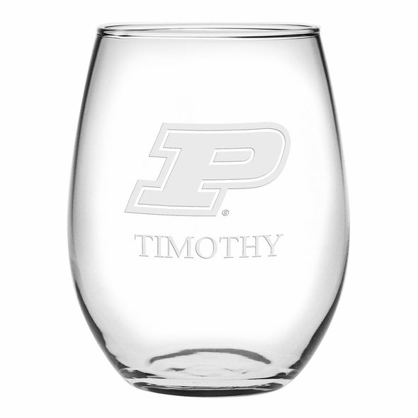 Purdue Stemless Wine Glasses Made in the USA Shot #1