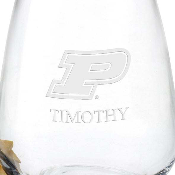 Purdue Stemless Wine Glasses Shot #3