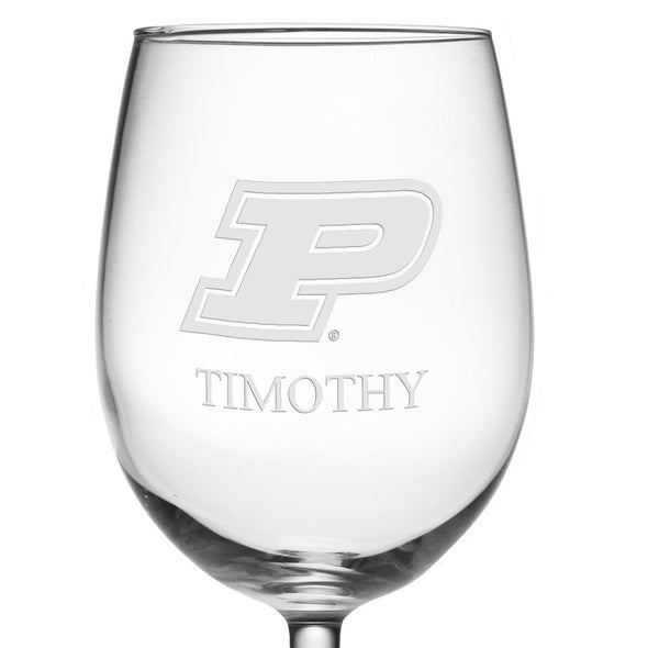 Purdue University Red Wine Glasses - Made in the USA Shot #3