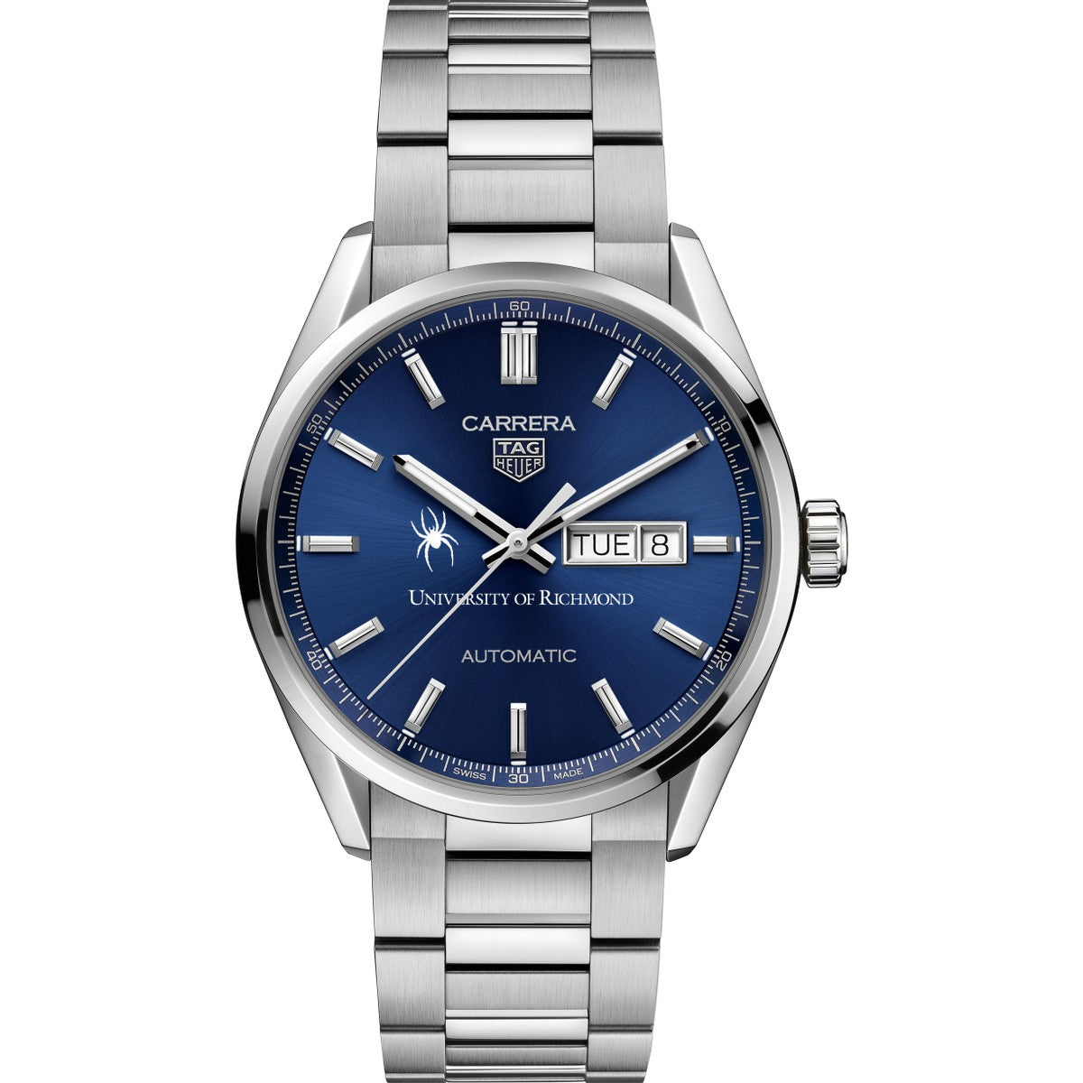 Richmond Men s TAG Heuer Carrera with Blue Dial Day Date Window