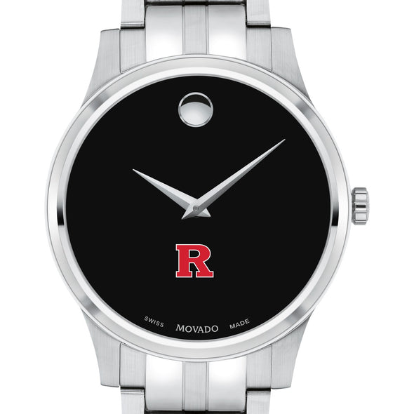 Rutgers Men&#39;s Movado Collection Stainless Steel Watch with Black Dial Shot #1