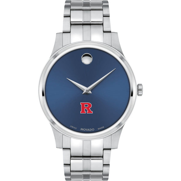 Rutgers Men&#39;s Movado Collection Stainless Steel Watch with Blue Dial Shot #2