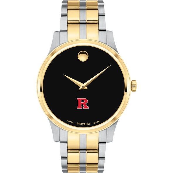 Rutgers Men&#39;s Movado Collection Two-Tone Watch with Black Dial Shot #2