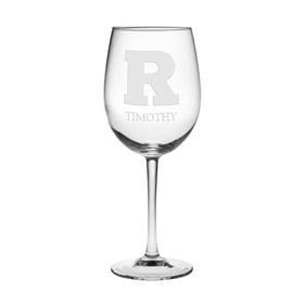 Rutgers University Red Wine Glasses - Made in the USA Shot #1