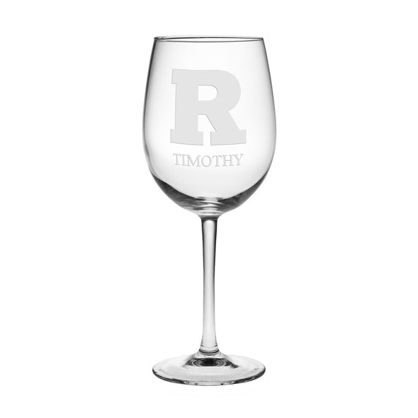 Rutgers University Red Wine Glasses - Made in the USA Shot #1