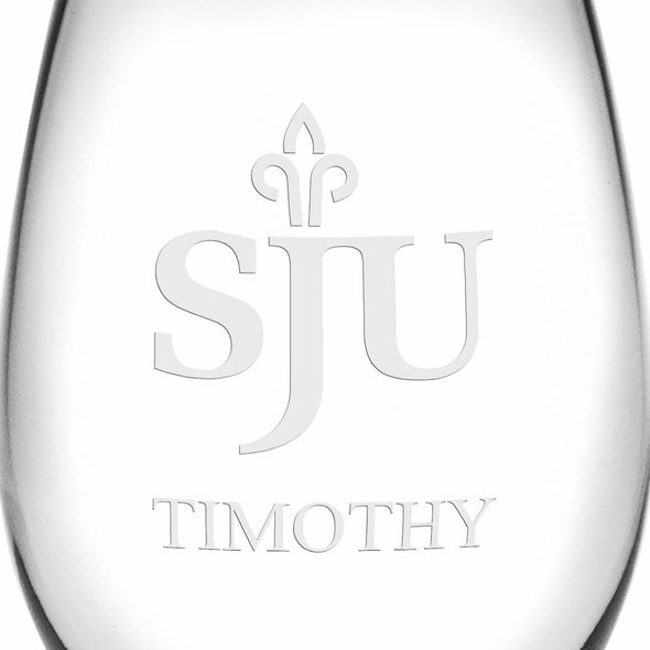 Saint Joseph&#39;s Stemless Wine Glasses Made in the USA Shot #3