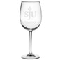 Saint Joseph's University Red Wine Glasses - Made in the USA Shot #2