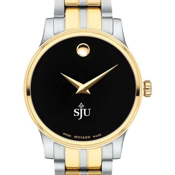 Saint Joseph&#39;s Women&#39;s Movado Collection Two-Tone Watch with Black Dial Shot #1