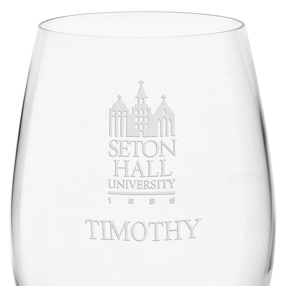 Seton Hall Red Wine Glasses Shot #3