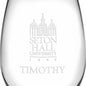 Seton Hall Stemless Wine Glasses Made in the USA Shot #3