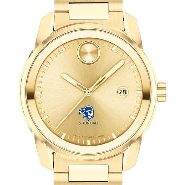 Seton Hall University Men&#39;s Movado BOLD Gold with Date Window Shot #1