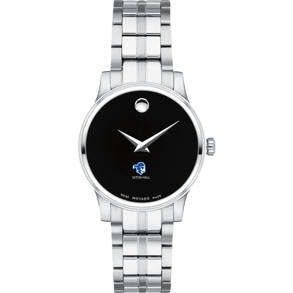 Seton Hall Women&#39;s Movado Stainless Steel Watch with Black Dial Shot #2