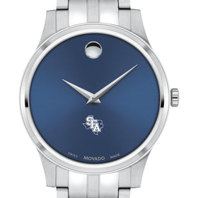 SFASU Men&#39;s Movado Collection Stainless Steel Watch with Blue Dial Shot #1