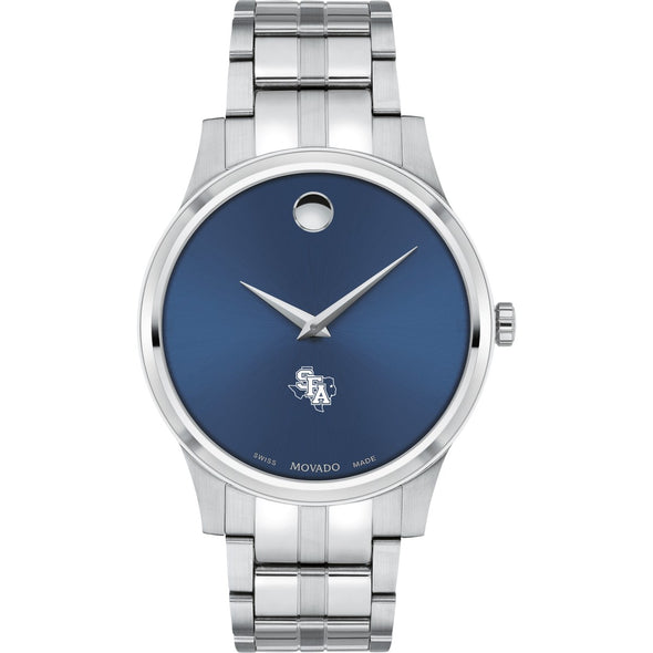 SFASU Men&#39;s Movado Collection Stainless Steel Watch with Blue Dial Shot #2