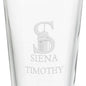 Siena College 16 oz Pint Glass Shot #3