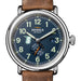 Siena College Shinola Watch, The Runwell Automatic 45 mm Blue Dial and British Tan Strap at M.LaHart & Co.