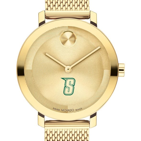 Siena College Women&#39;s Movado Bold Gold with Mesh Bracelet Shot #1