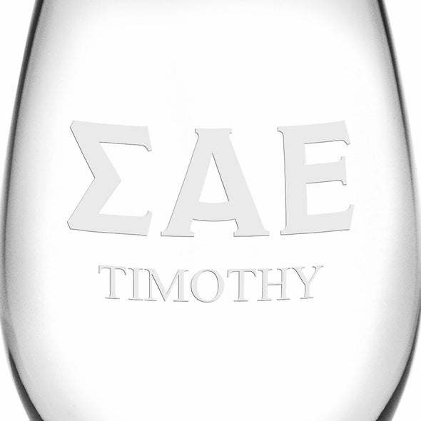 Sigma Alpha Epsilon Stemless Wine Glasses Made in the USA - Set of 2 Shot #3