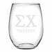 Sigma Chi Stemless Glasses Made in the USA - Set of 2