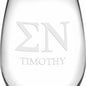 Sigma Nu Stemless Wine Glasses Made in the USA - Set of 2 Shot #3