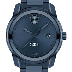 Sigma Phi Epsilon Men&#39;s Movado BOLD Blue Ion with Date Window Shot #1