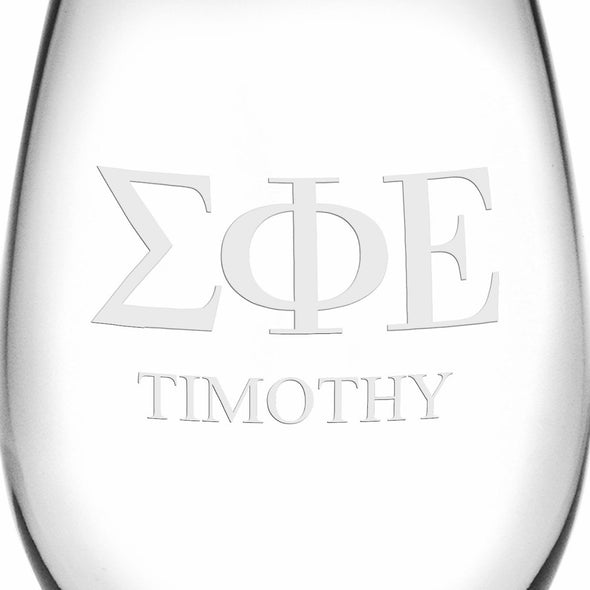 Sigma Phi Epsilon Stemless Wine Glasses Made in the USA - Set of 2 Shot #3