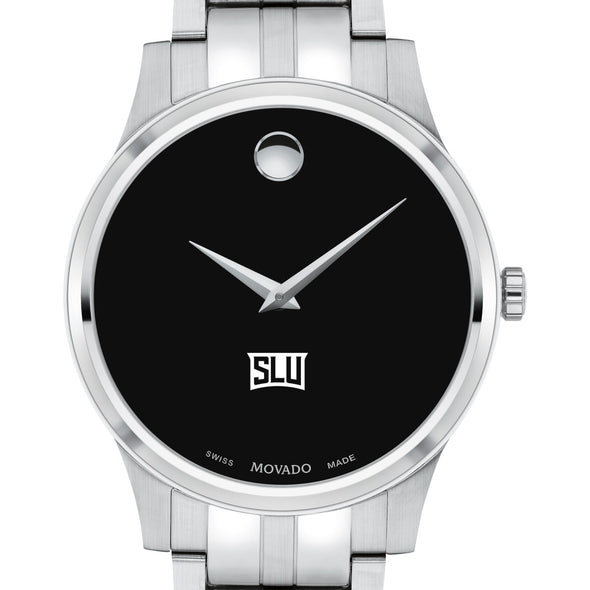 SLU Men&#39;s Movado Collection Stainless Steel Watch with Black Dial Shot #1