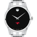 SMU Men's Movado Collection Stainless Steel Watch with Black Dial