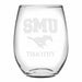 SMU Stemless Wine Glasses Made in the USA