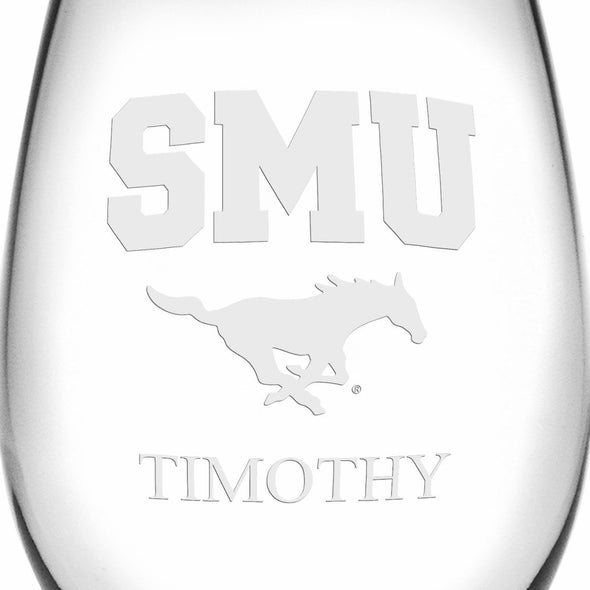 SMU Stemless Wine Glasses Made in the USA Shot #3