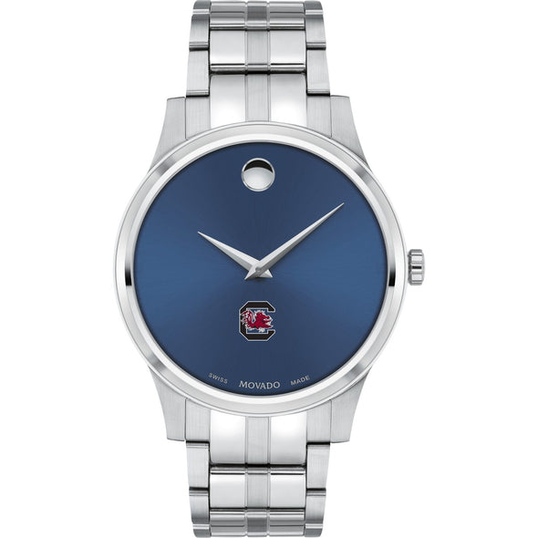 South Carolina Men&#39;s Movado Collection Stainless Steel Watch with Blue Dial Shot #2