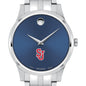 St. John's Men's Movado Collection Stainless Steel Watch with Blue Dial Shot #1