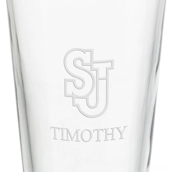 St. John&#39;s University 16 oz Pint Glass Shot #3