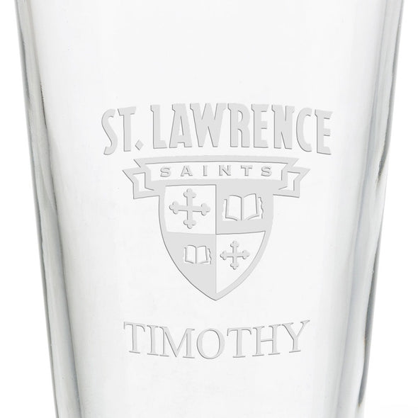 St. Lawrence University 16 oz Pint Glass Shot #3