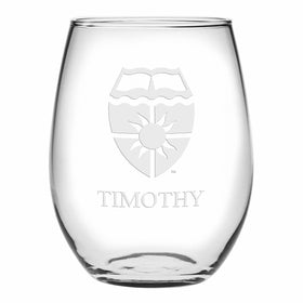 St. Thomas Stemless Wine Glasses Made in the USA Shot #1