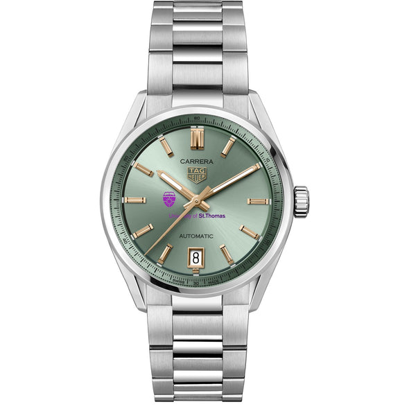 St. Thomas Women&#39;s TAG Heuer Steel Carrera with Green Dial Shot #2