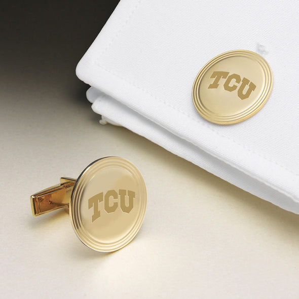 TCU 18K Gold Cufflinks Shot #1