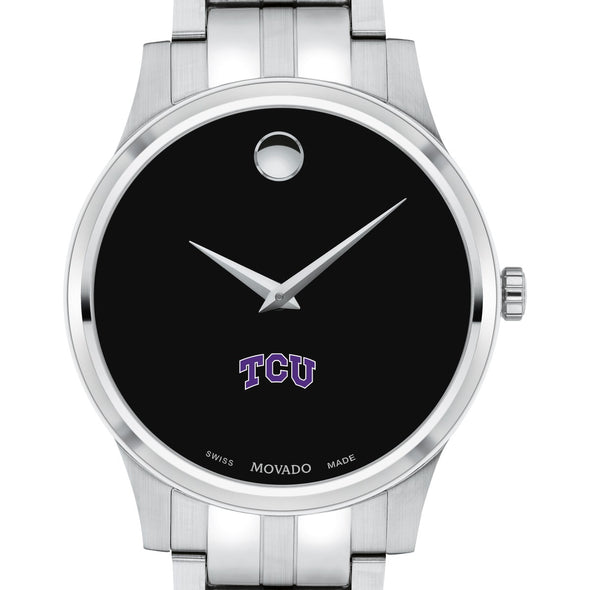 TCU Men&#39;s Movado Collection Stainless Steel Watch with Black Dial Shot #1