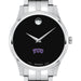 TCU Men's Movado Collection Stainless Steel Watch with Black Dial